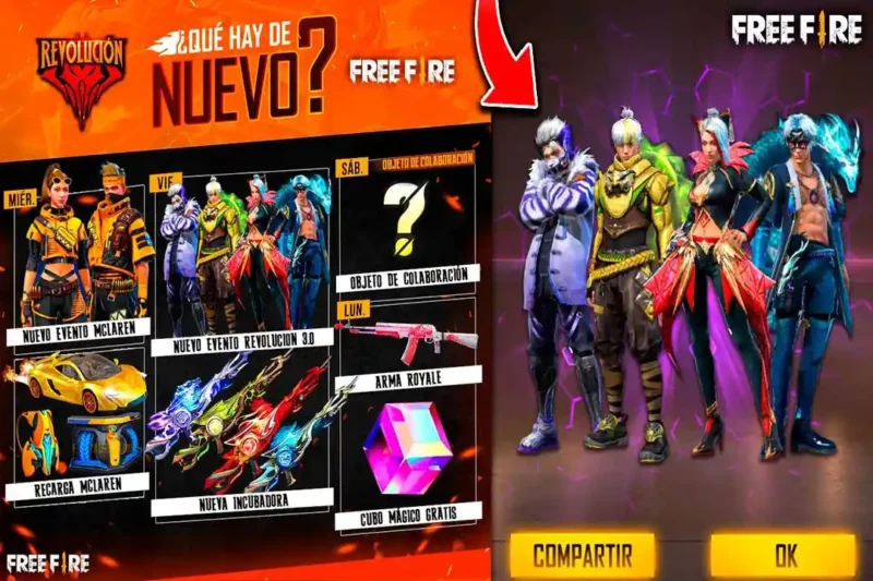 Nuevos eventos de Free Fire 2026: recompensas y cómo conseguirlas